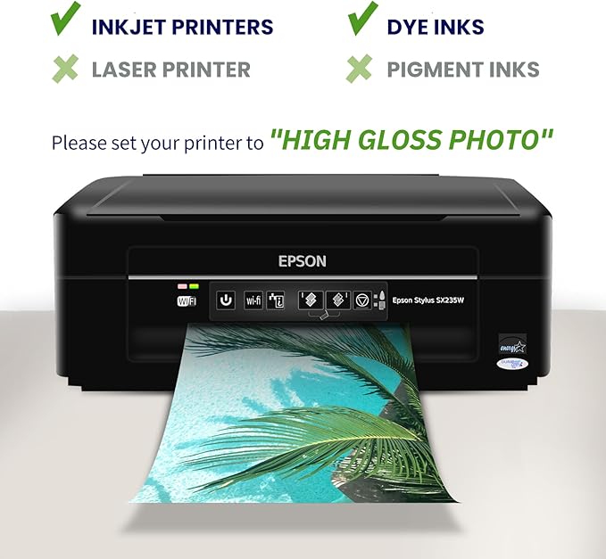 4x6 Photo Paper, Goefun 200GSM/54LB Glossy Inkjet Printer Paper - Image 3