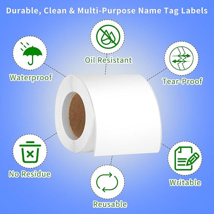 250pcs 3.5 x 2.25 Inch Blank Name Tag Stickers - Image 7