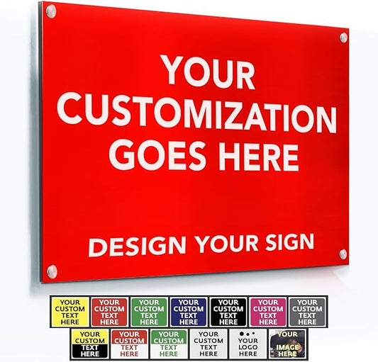 Custom Metal Signs, Personalized Aluminum, Waterproof Business Signs by SpeedyOrders