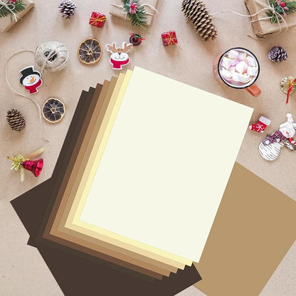 OcePor 80 Sheets Brown Cardstock Paper, Colored Printer Paper 8.5 x 11 - Image 4