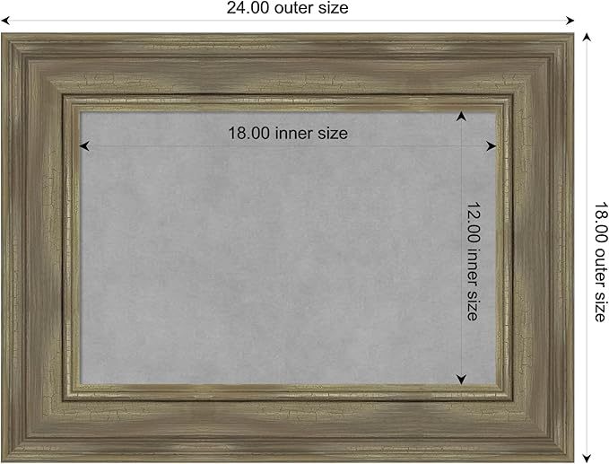 Amanti Art Grey Framed Magnetic Board 18x24 Small Vision Board - Image 4