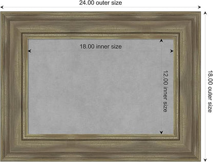 Amanti Art Grey Framed Magnetic Board 18x24 Small Vision Board - Image 3