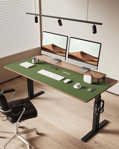 YSAGi Leather Desk Pad Protector, Office Desk Mat, Large Mouse Pad, Non-Slip PU - Image 3