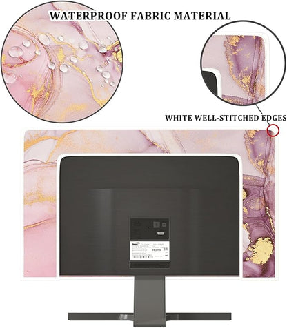 Baocicco Pink Gold Marble Waterproof Screen TV Cover 40, 42，43 Inch Decorative - Image 3