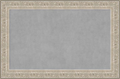 Amanti Art Silver Framed Magnetic Board 31x47 Large Vision Board by AmantiArt