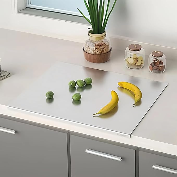 KORVOS Stainless Steel Cutting Board, 15.7" x 11.8" Double-Sided Cutting Boards - Image 9