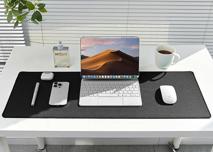 ALOANES Black Waterproof Desk Mat, Large Mouse Pad - Image 6