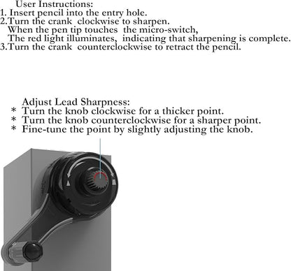 Premium Desktop Manual Pencil Sharpener, Desk Mount Design - Image 7