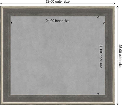 Amanti Art Grey Framed Magnetic Board 25x29 Medium Vision Board - Image 2