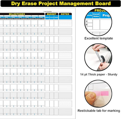 Large Project Management Vision Board, Laminated Wall Planner - Image 3