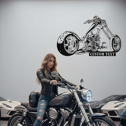 Custom Motorcycle Metal Sign Personalized Biker Name Sign Motorcycle Wall Art - Image 3