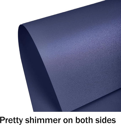 Navy Blue Shimmer Cardstock 8.5 x 11 Navy Blue Paper, Goefun 24 Sheets 80lb - Image 3