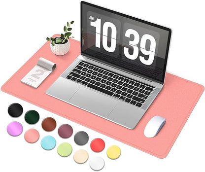 Desk Pad Protector, Leather & Suede Desk Mat, Non-Slip Desk Pad Mat, Large by BLESWIN