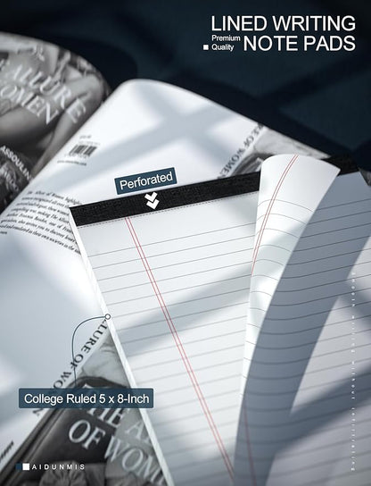 Note Pads 5x8 for Work White Legal Pads 5x8 College Ruled Legal Notepads Lined - Image 3