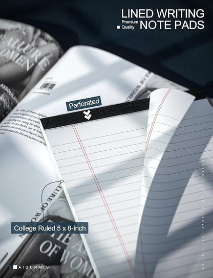 White Legal Pads 5x8 Small Note Pads 5x8 College Ruled Paper Tablets 15 Pack - Image 3