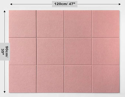 DECORITA Felt Wall Tiles | Large Cork Board Alternative | Aesthetic Felt - Image 3