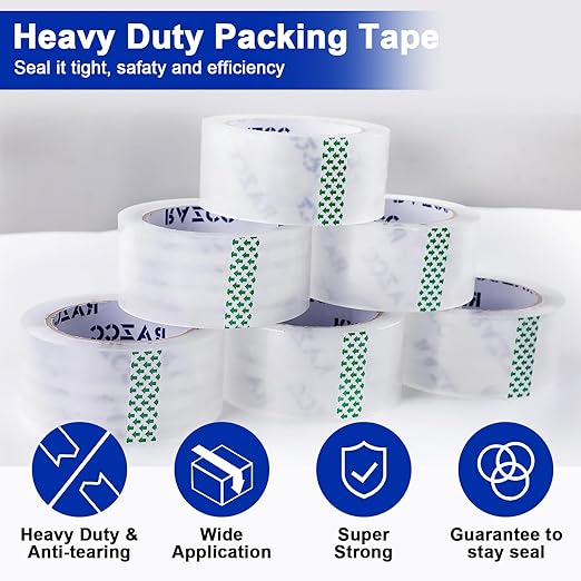 RAZCC Clear Packing Tape, 36 Rolls Heavy Duty Packaging Tape - Image 3