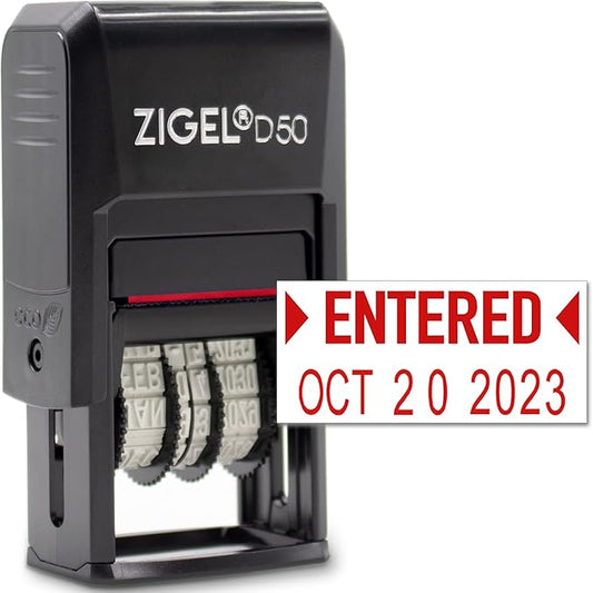 ZIGEL D50 Date Stamp with Entered by ZIGEL