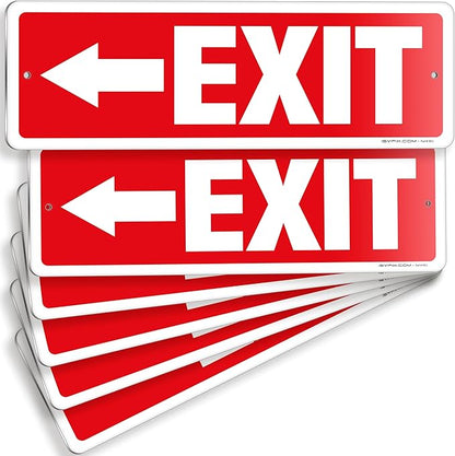 iSYFIX Exit Signs 6 Pack 12x4 Inch by iSYFIXPREMIUMSIGNS
