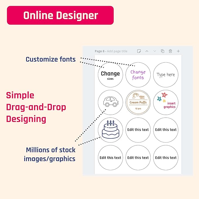30 Sheets, Large White Labels Stickers - Image 8