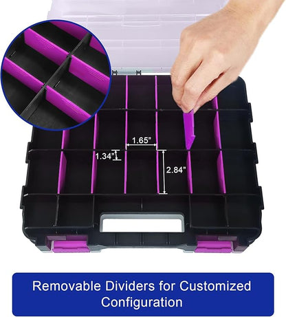 Tools Organizer Box Small Parts Storage Box 50-Compartment Double Side Hardware - Image 4