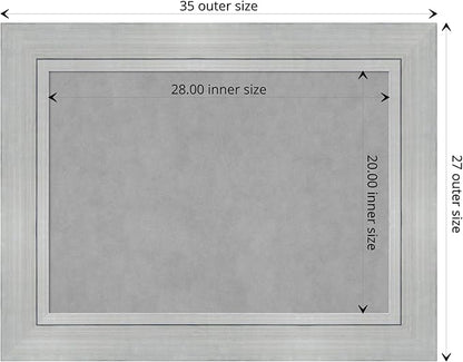 Amanti Art Silver Framed Magnetic Board 27x35 Medium Vision Board - Image 4