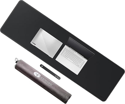 CENNBIE Leather Desk Mat Protector, 51.2" x 16" Extra Large Leather Office Desk by CENNBIE
