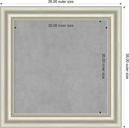 Amanti Art Silver Framed Magnetic Board 26x26 Medium Vision Board - Image 2