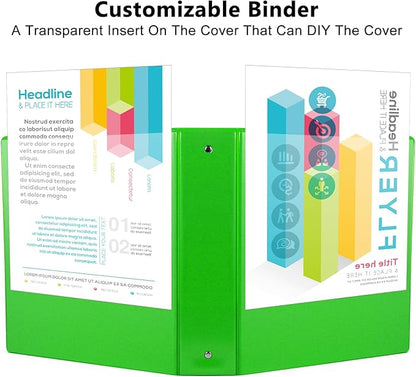 CIXILDTS 2-inch Round Ring Binder, Durable 2" 3 Ring Binder Fit Letter Size - Image 5