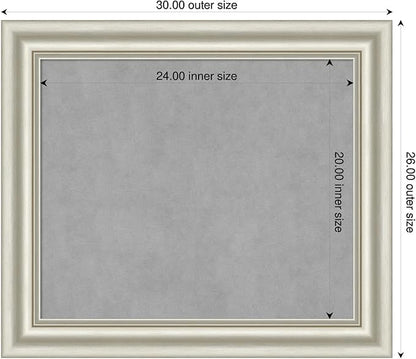 Amanti Art Silver Framed Magnetic Board 26x30 Medium Vision Board - Image 2