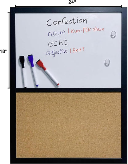 Combination Board Magnetic Dry Erase Board & Corkboard - Image 8