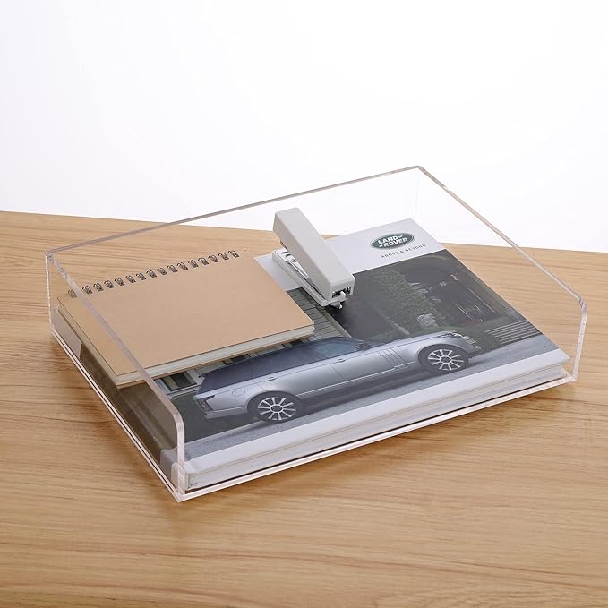 Paper Tray Organizer Clear Acrylic Desk Organizers and AccessoriesOffice - Image 9