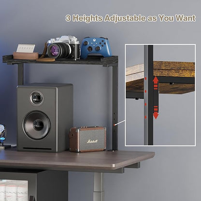 ART-GIFTREE Clamp On Desk Shelf 2-Tier, 16.5 in Wood Shelving Unit - Image 7
