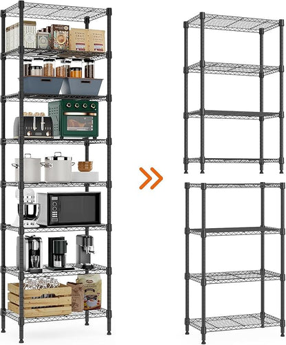 M MZG 8 Tier 2000 lbs Storage Rack Metal Wire Shelving Unit, Storage Standing - Image 7