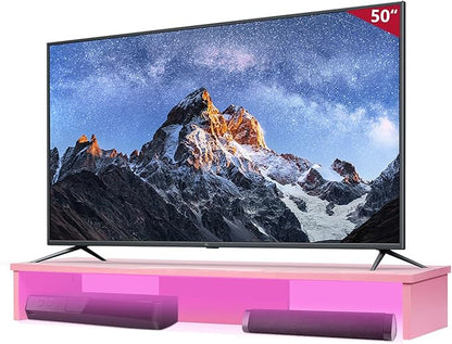 Qupui TV Riser Stand with LED Lights, 42.5in Super Large Monitor Stand with by Qupui
