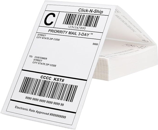 L LIKED 200 4x6 Thermal Labels Fanfold, Direct Thermal Shipping Labels by LLIKED