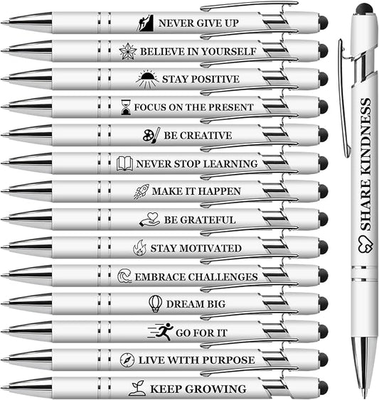 Vebermo 15 Pack Motivational Pen Set by Vebermo
