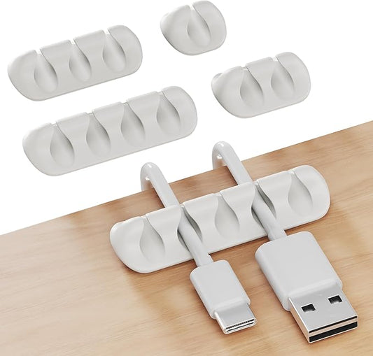 GLUIT Adhesive Desktop Cable Organizer Versatile Cord Holders Wire Clips and by GLUIT