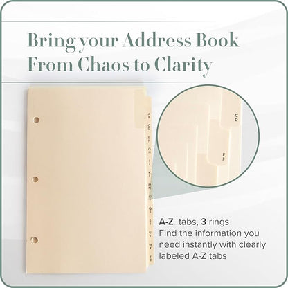 Gallery Leather A-Z Dividers for 3 Ring Binder - Image 3