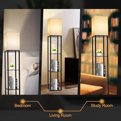 RUNTOP Floor Lamp with Shelves, Shelf Lamp with 3 Color Temperature LED Bulb - Image 6