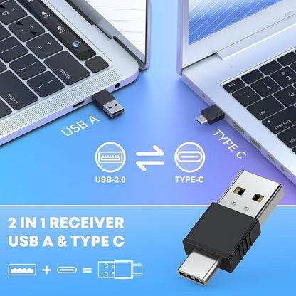 2 in 1 Type C USB Presentation Clicker Red Light, Wireless Presenter Remote PPT - Image 2
