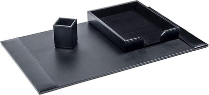 Dacasso Bonded Set Luxury Leather Desk Pad & Desk Organization Essentials by Dacasso