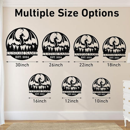 Dyoart Personalized Dragons Metal Signs - Image 6