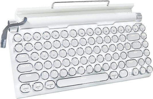 Adventurers Retro Typewriter Keyboard, 75% Layout 83 Keys Wireless Keyboard by Unknown