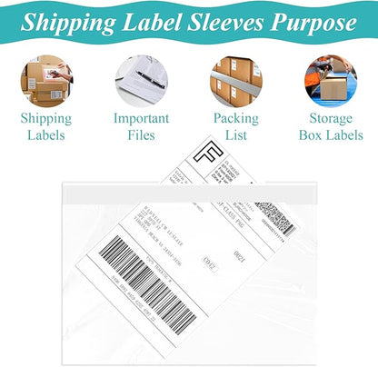 Shipping Label Sleeves, 7.5”×5.5”Self-Adhesive Shipping Label Sleeves, Packing - Image 5