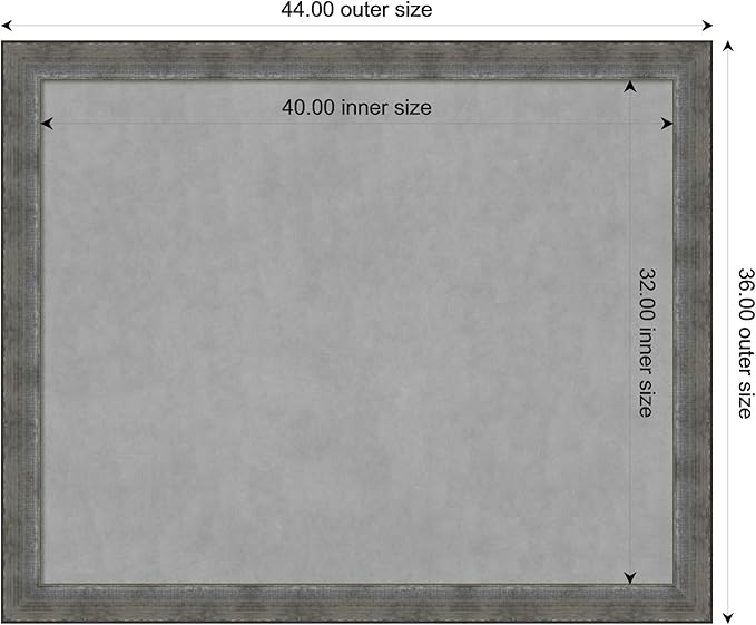 Amanti Art Silver Framed Magnetic Board 36x44 X-Large Vision Board - Image 3