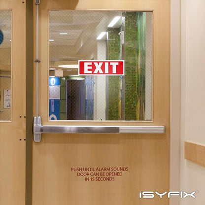 iSYFIX Exit Signs Stickers – 12 Pack 12x4 Inch – Premium Self-Adhesive Vinyl - Image 3