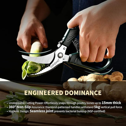 IOPIDHO Heavy Duty Poultry Shears, Kitchen Shears - Image 6