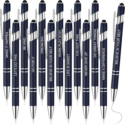 Zonon 12 Pcs Inspirational Pens Bulk Funny Ballpoint Pen by Zonon