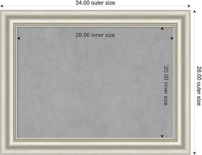 Amanti Art Silver Framed Magnetic Board 26x34 Medium Vision Board - Image 2